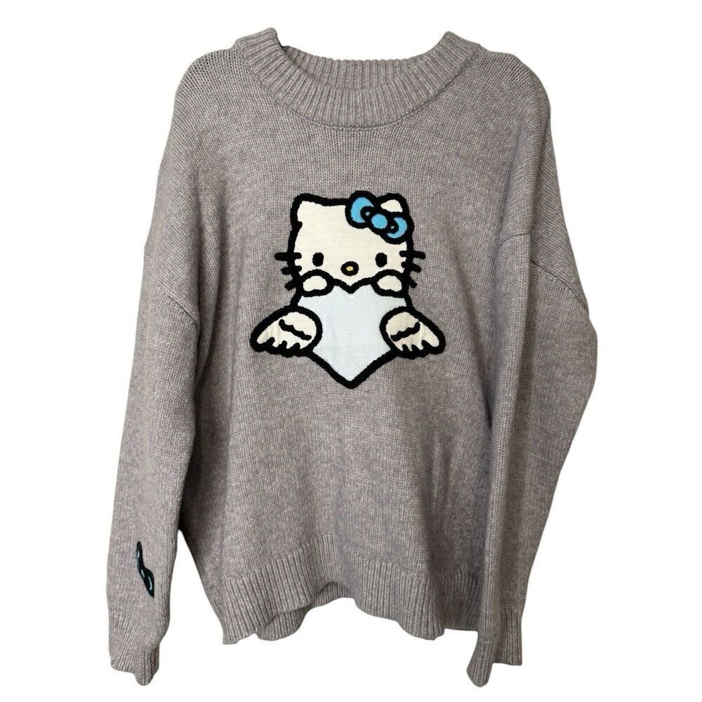 Hello Kitty Forever 21 x Sanrio Angel Gray Sweater Size Medium (Runs Large)